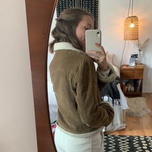 Faux Fur Corduroy Jacket